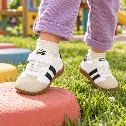 EBMINI® ARL – Kids Barefoot Sneakers - White - 2 AU - Insole length 12.1 cm