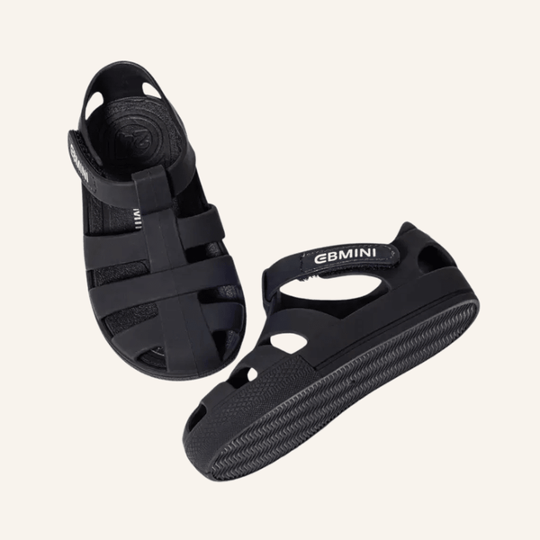 EBMINI® ARS – Barefoot Sandals for Kids - Black - 8 AU - Insole length 15.5 cm