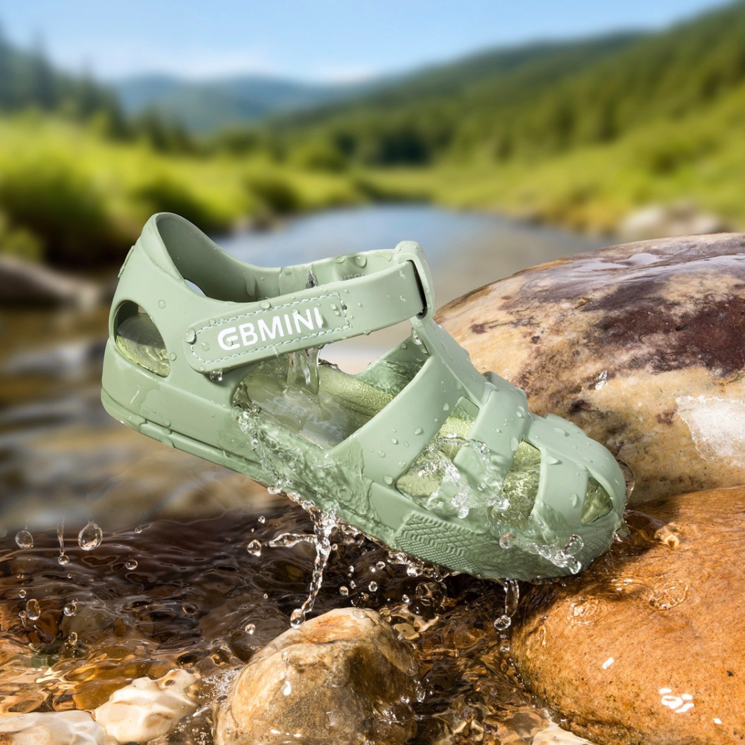 EBMINI® ARS – Barefoot Sandals for Kids - Green - 8 AU - Insole length 15.5 cm