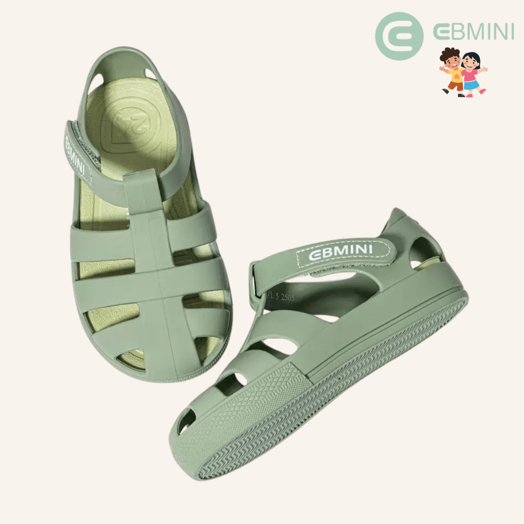EBMINI® ARS – Barefoot Sandals for Kids - Green - 8 AU - Insole length 15.5 cm