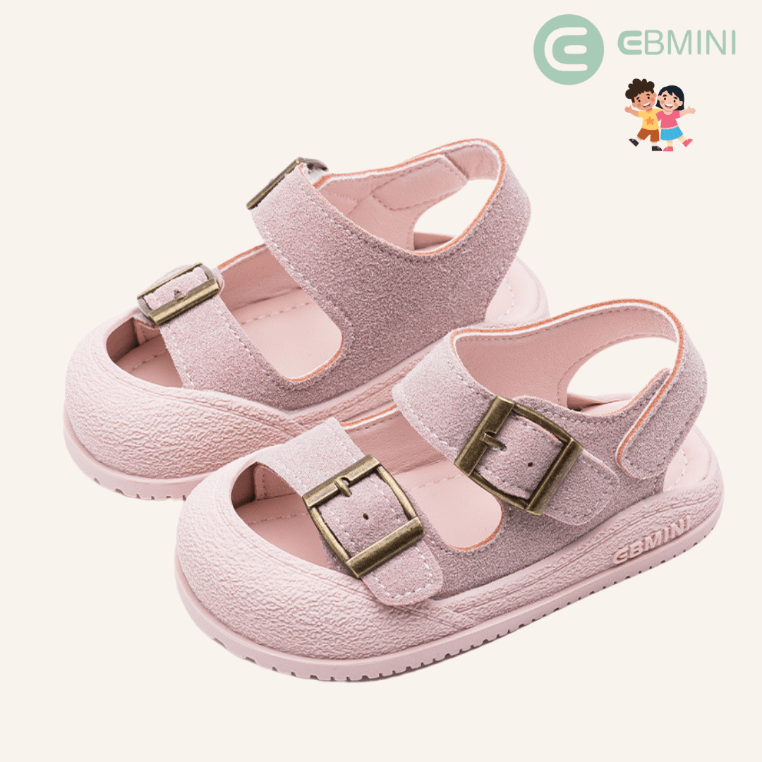 EBMINI® BIK – Ultra Lightweight Barefoot Sandals for Kids - Pink - 3 AU - Insole length 13.5 cm