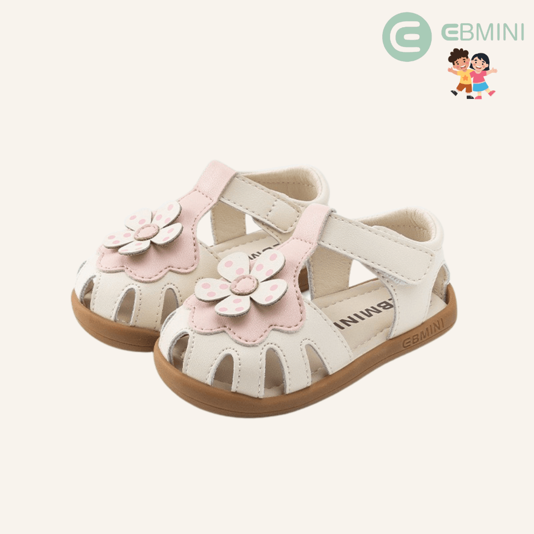 EBMINI® BLOM – Ultra Lightweight Barefoot Sandals for Kids - Pink - 3 AU - Insole length 12.8 cm