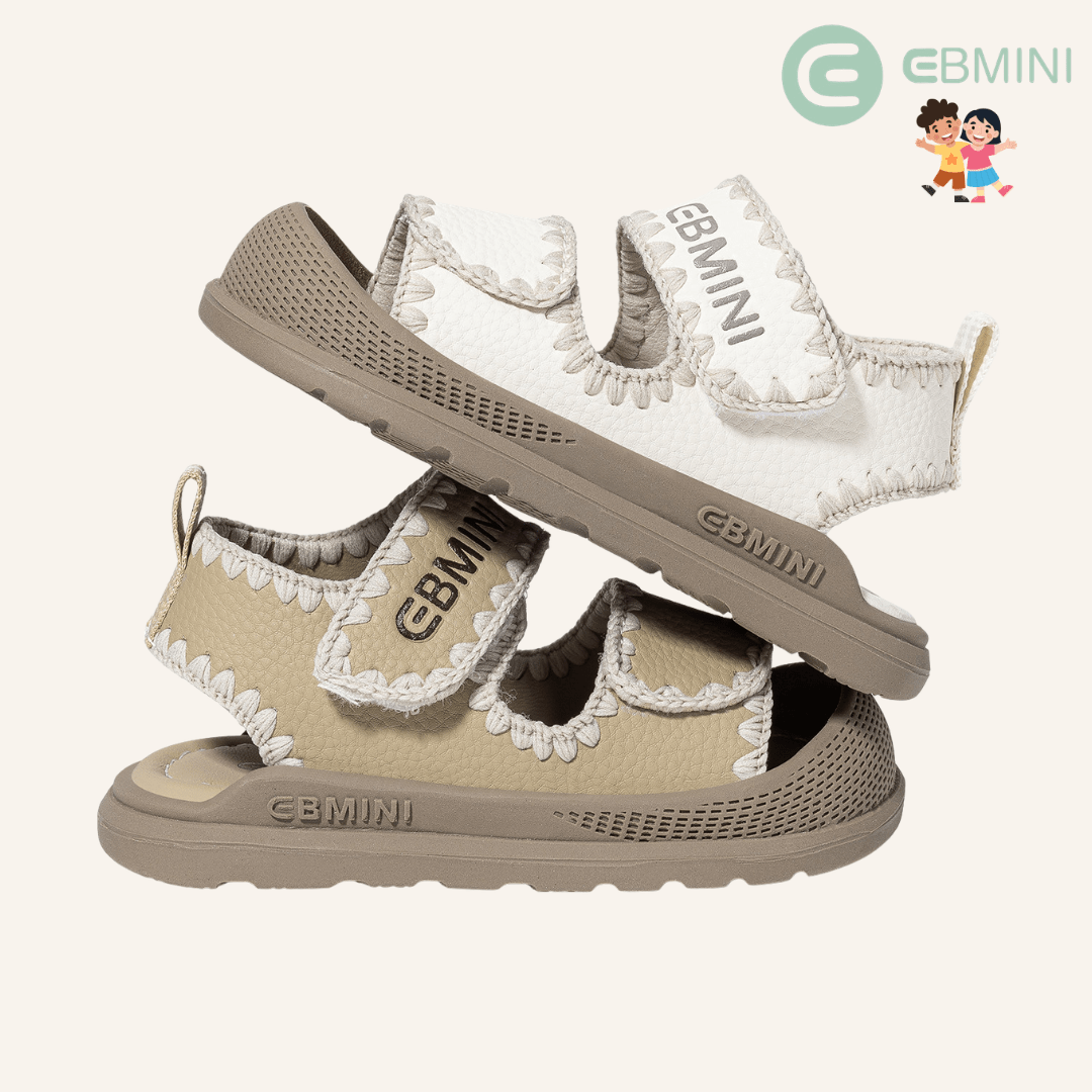EBMINI® CIC – Barefoot Sandals for Kids - Beige - 3 AU - Insole length 13.6 cm
