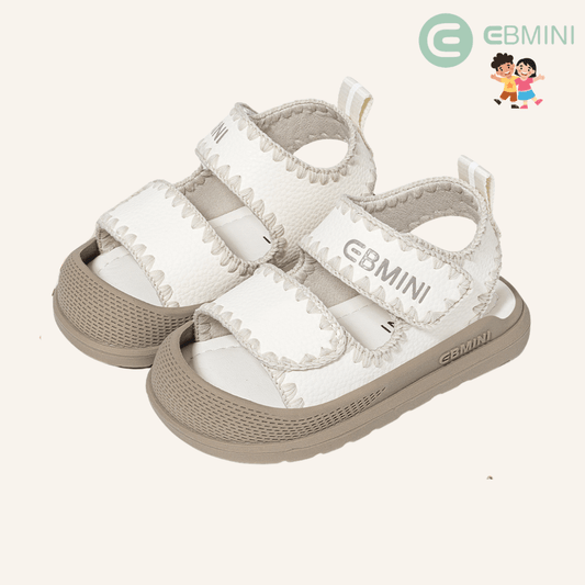 EBMINI® CIC – Barefoot Sandals for Kids - White - 3 AU - Insole length 13.6 cm