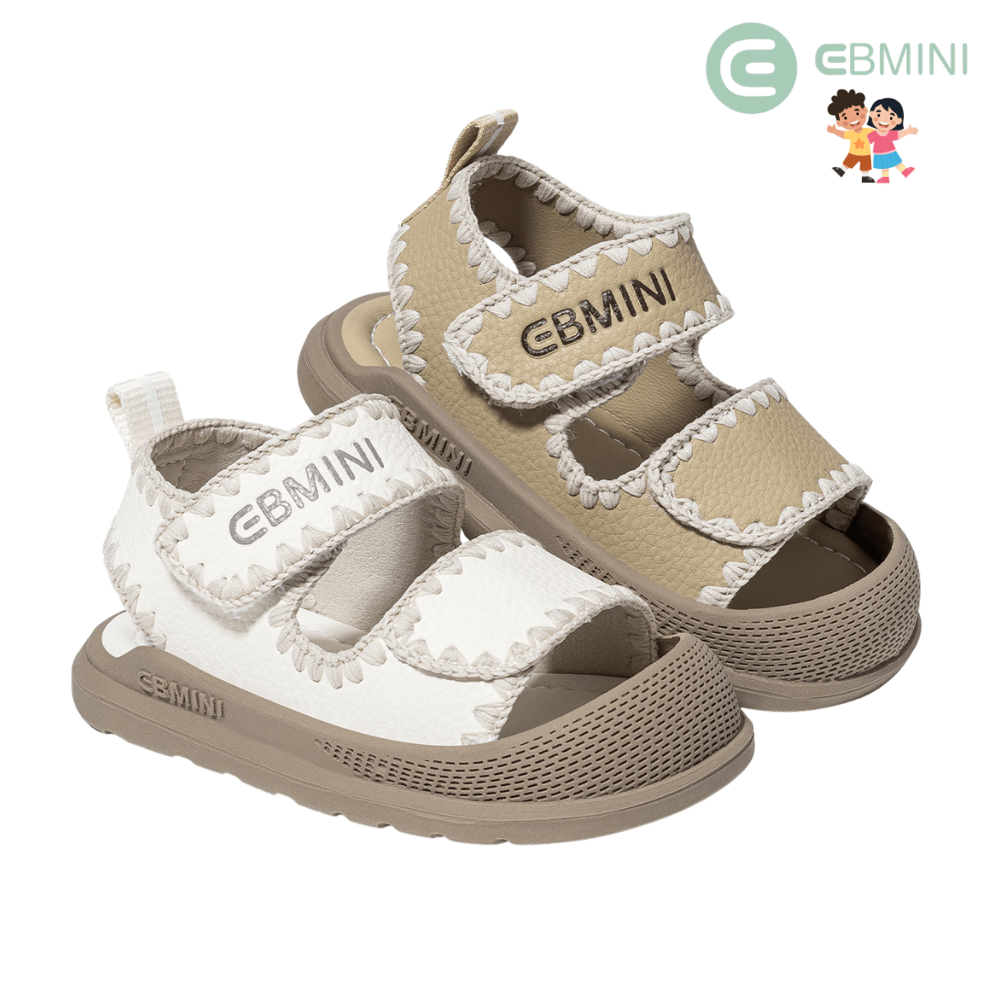 EBMINI® CIC – Barefoot Sandals for Kids - White - 3 AU - Insole length 13.6 cm