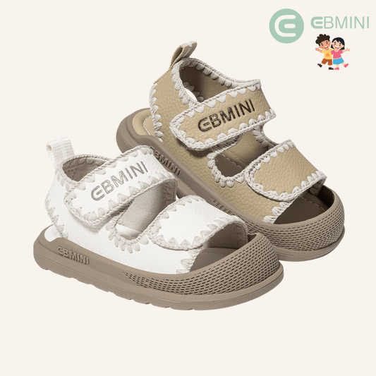 EBMINI® CIC – Barefoot Sandals for Kids - White - 3 AU - Insole length 13.6 cm