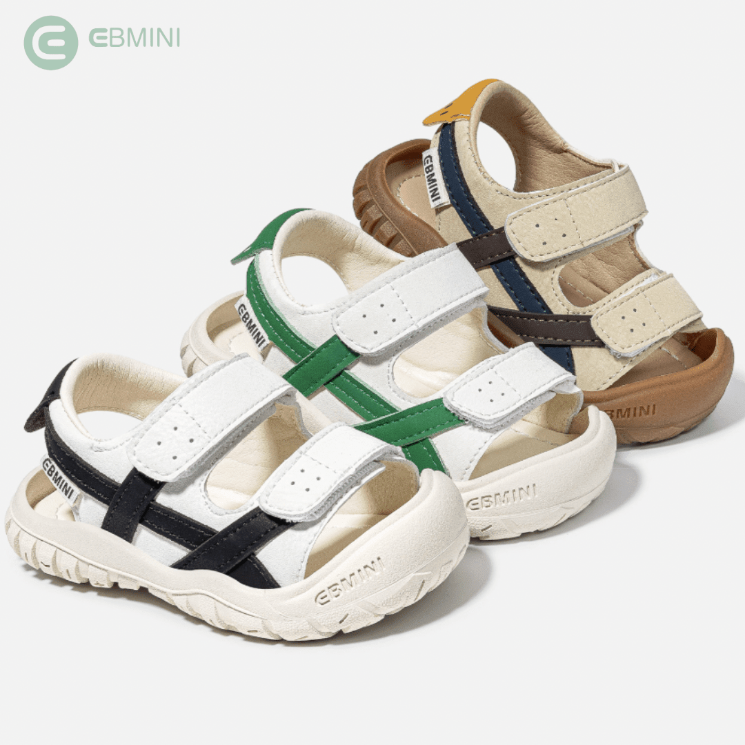 EBMINI® ELE – Barefoot Sandals for Kids - Green - 3 AU - Insole length 13 cm