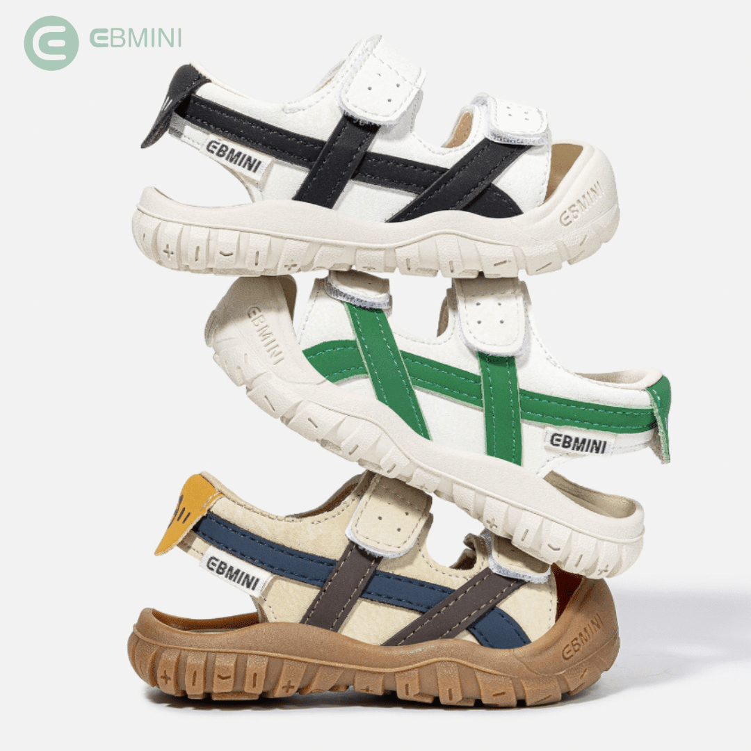 EBMINI® ELE – Barefoot Sandals for Kids - Green - 3 AU - Insole length 13 cm