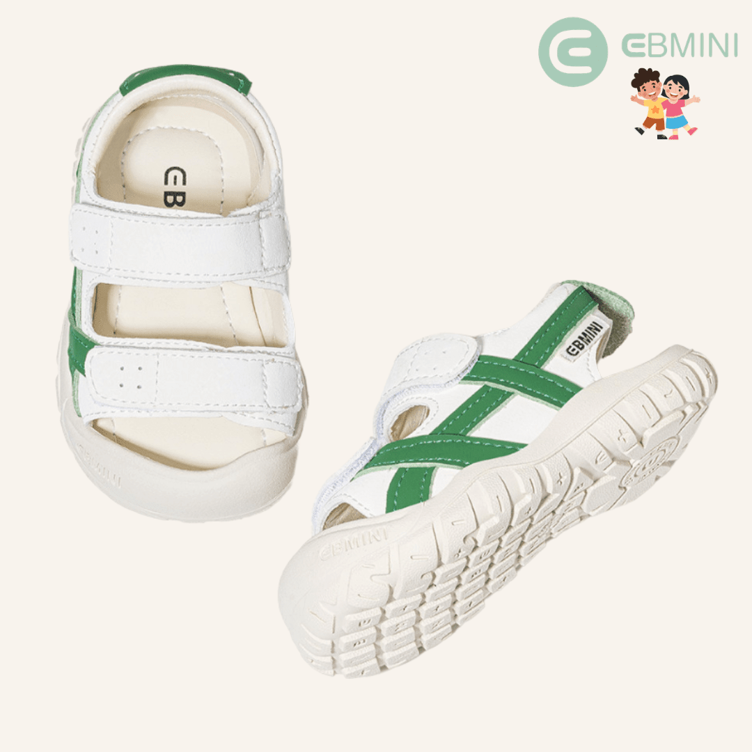 EBMINI® ELE – Barefoot Sandals for Kids - Green - 3 AU - Insole length 13 cm