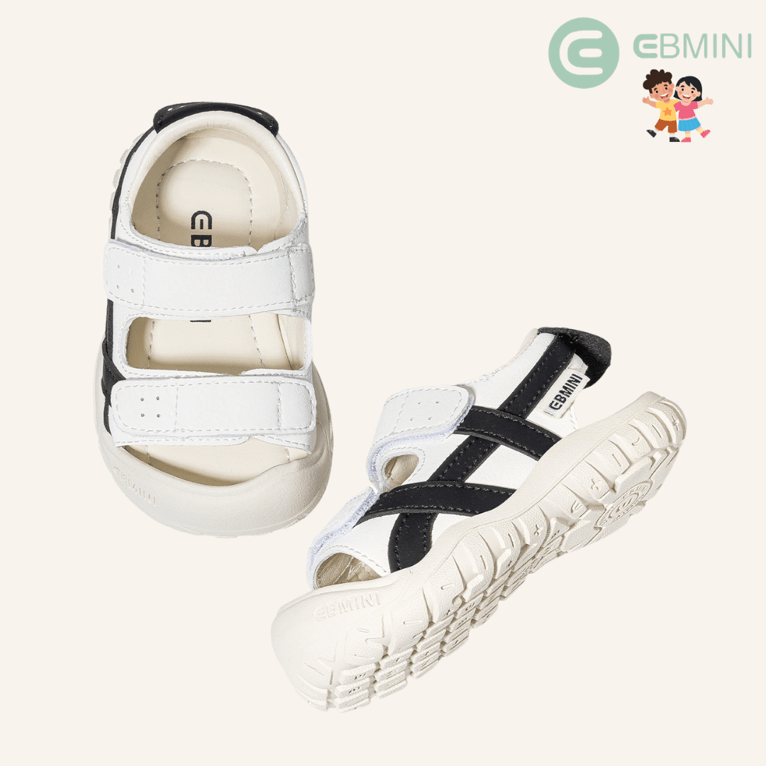 EBMINI® ELE – Barefoot Sandals for Kids - White - 3 AU - Insole length 13 cm