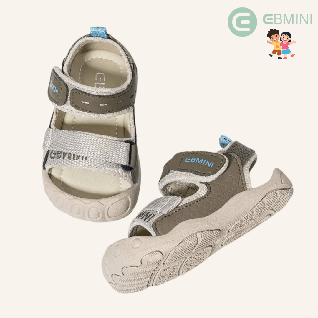 EBMINI® ENT – Barefoot Sandals for Kids - Grey - 3 AU - Insole length 13 cm