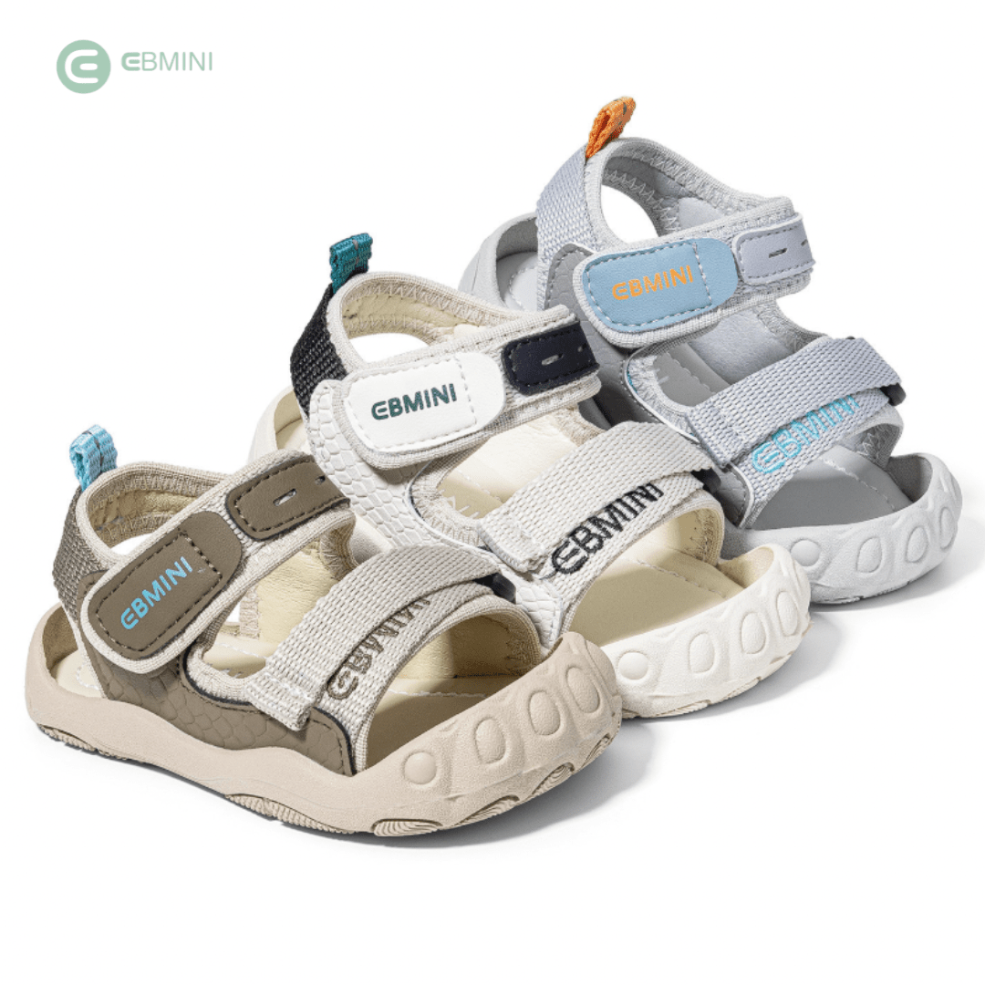 EBMINI® ENT – Barefoot Sandals for Kids - Grey - 3 AU - Insole length 13 cm