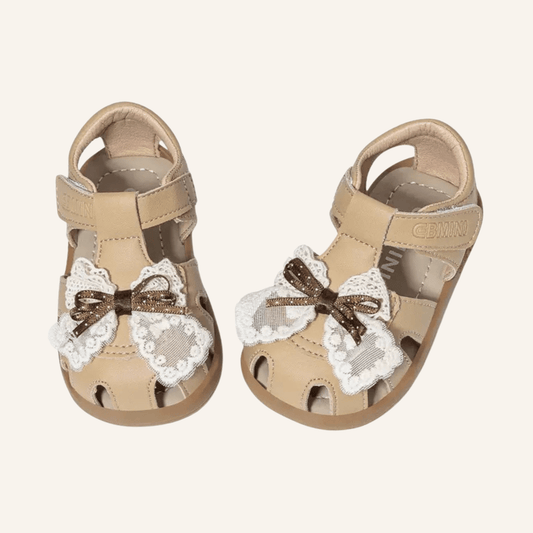 EBMINI® FIRA – Barefoot Sandals for Kids - Beige - 3 AU - Insole length 12.8 cm