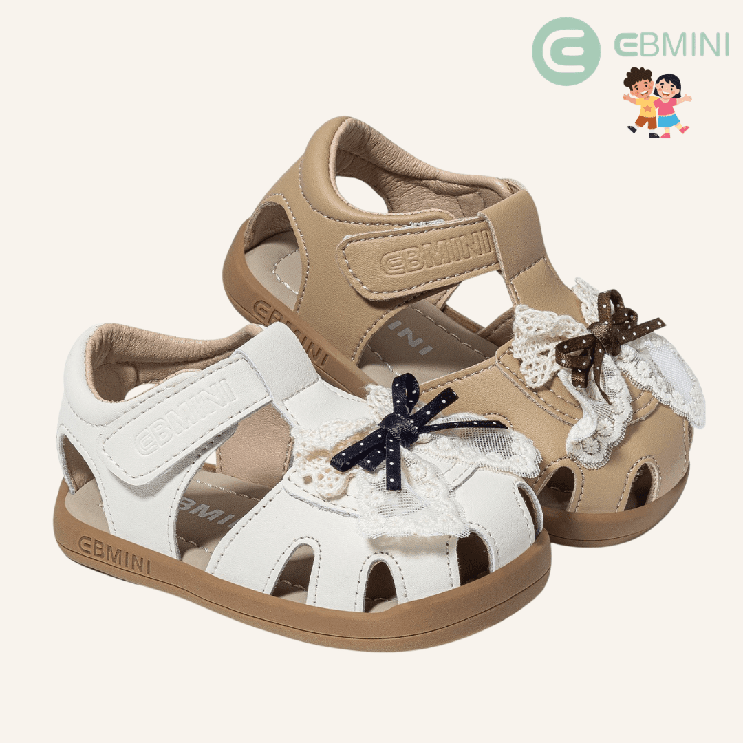 EBMINI® FIRA – Barefoot Sandals for Kids - Beige - 3 AU - Insole length 12.8 cm