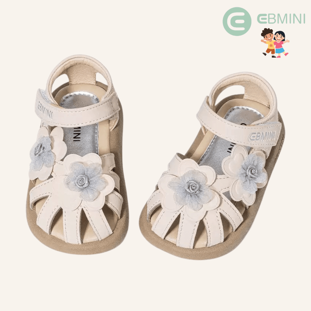 EBMINI® FLAVIA – Ultra Lightweight Barefoot Sandals for Kids - Pink - 3 AU - Insole length 13.5 cm