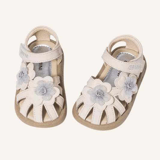 EBMINI® FLAVIA – Ultra Lightweight Barefoot Sandals for Kids - White - 3 AU - Insole length 13.5 cm