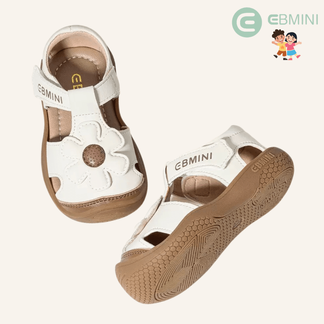 EBMINI® FLEAR – Barefoot Sandals for Kids - White - 3 AU - Insole length 13 cm