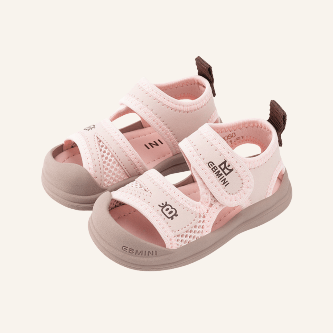 EBMINI® FRY – Ultra-Lightweight Barefoot Sandals for Kids - Pink - 4 AU - Insole length 13.1 cm