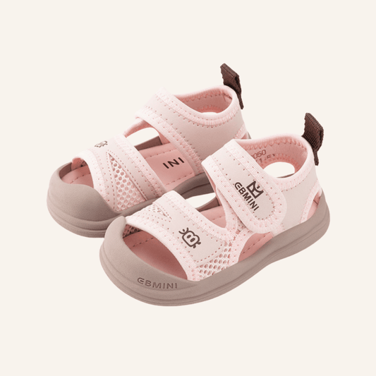 EBMINI® FRY – Ultra-Lightweight Barefoot Sandals for Kids - Pink - 4 AU - Insole length 13.1 cm