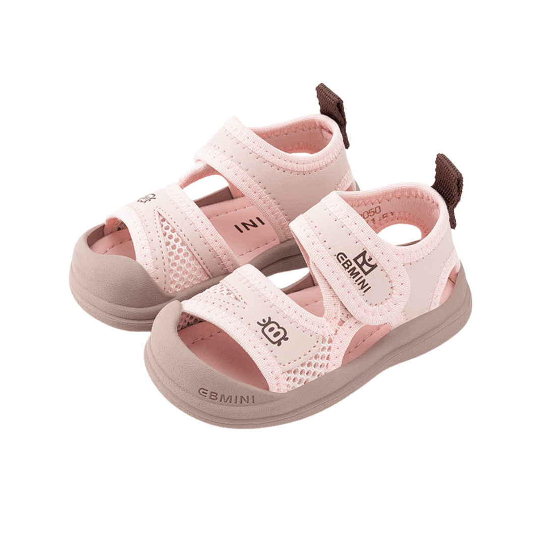 EBMINI® FRY – Ultra-Lightweight Barefoot Sandals for Kids - Pink - 4 AU - Insole length 13.1 cm