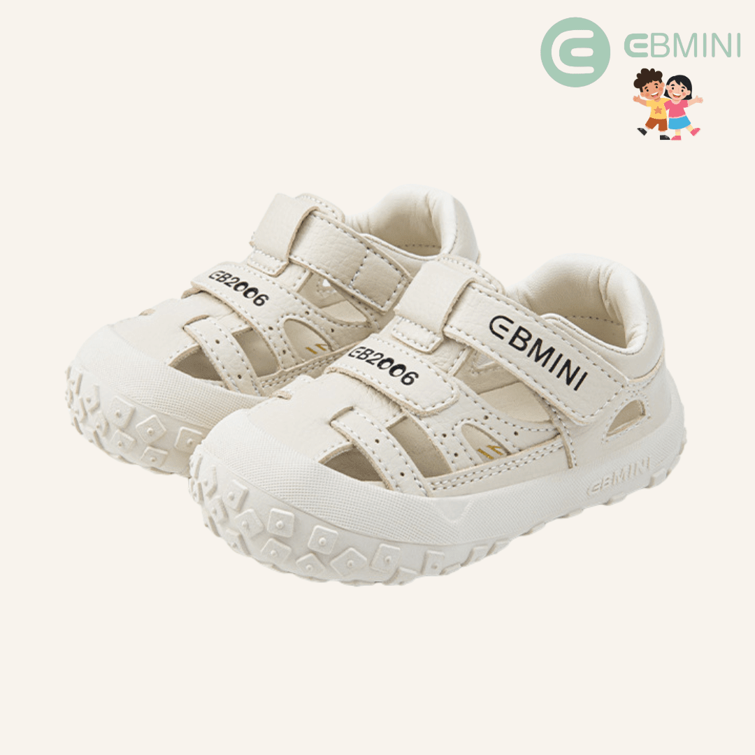 EBMINI® KIBABY – Ultra Lightweight Barefoot Sandals for Kids - White - 2 AU - Insole length 12.6 cm