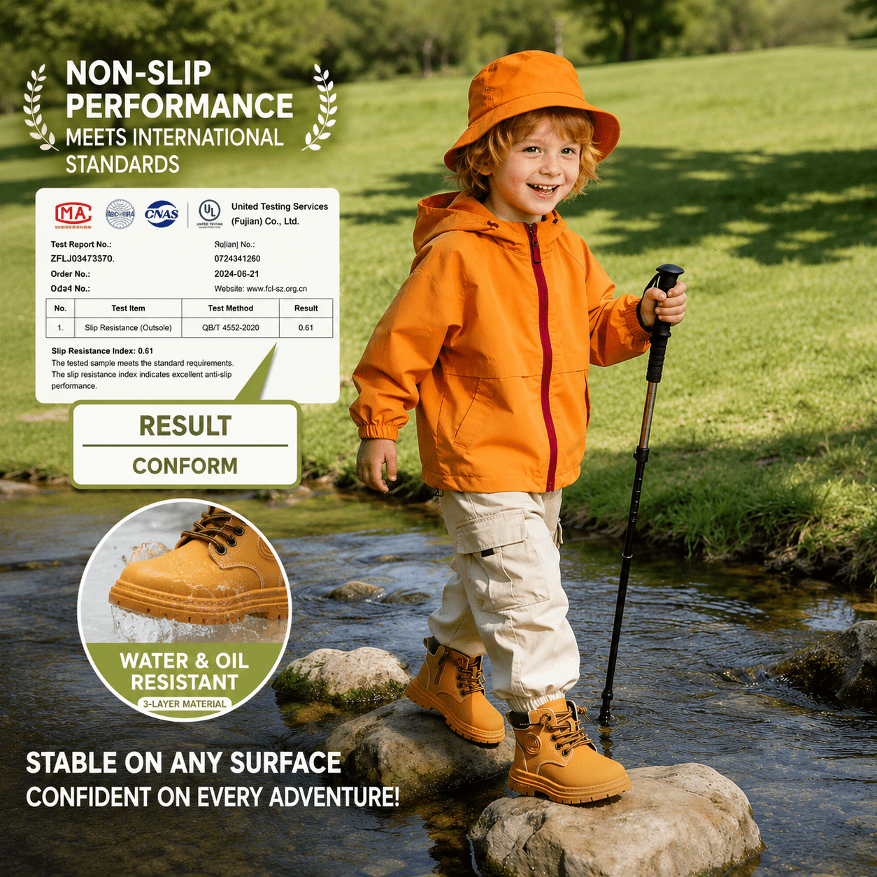 EBMINI® KOKO – Waterproof Autumn Boots for Kids - 3 AU - Insole length 12.5 cm -