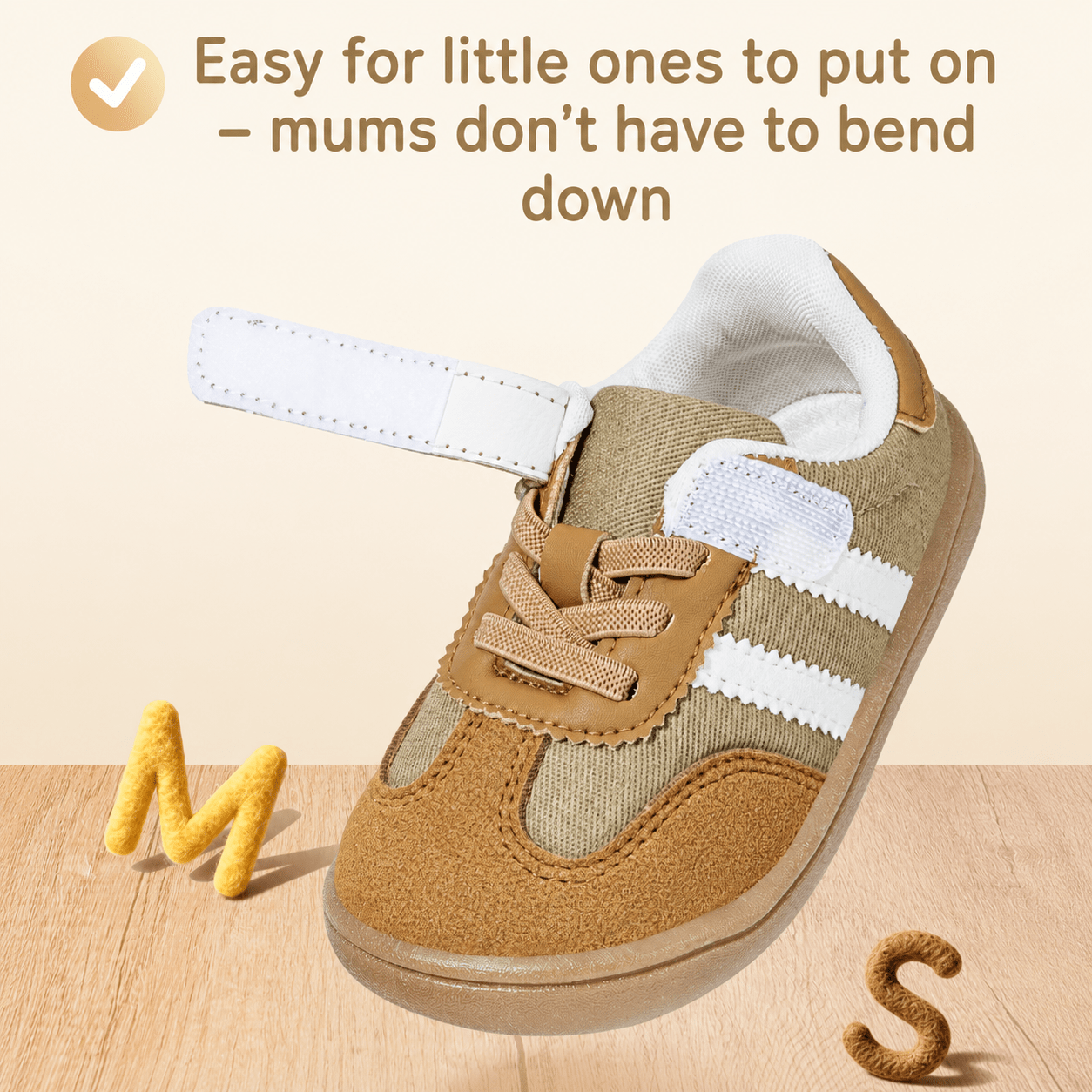 EBMINI® LAB – Kids Barefoot Sneakers - Brown - 6 AU - Insole length 14 cm