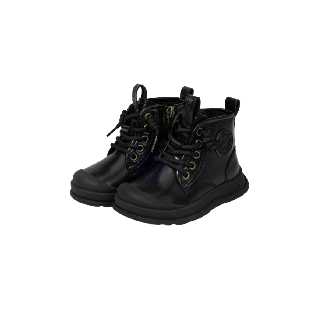 EBMINI® LOS – Waterproof Barefoot Boots for Kids with Warm Lining & Zipper - Cream - 7 AU - Insole length 14.7 cm