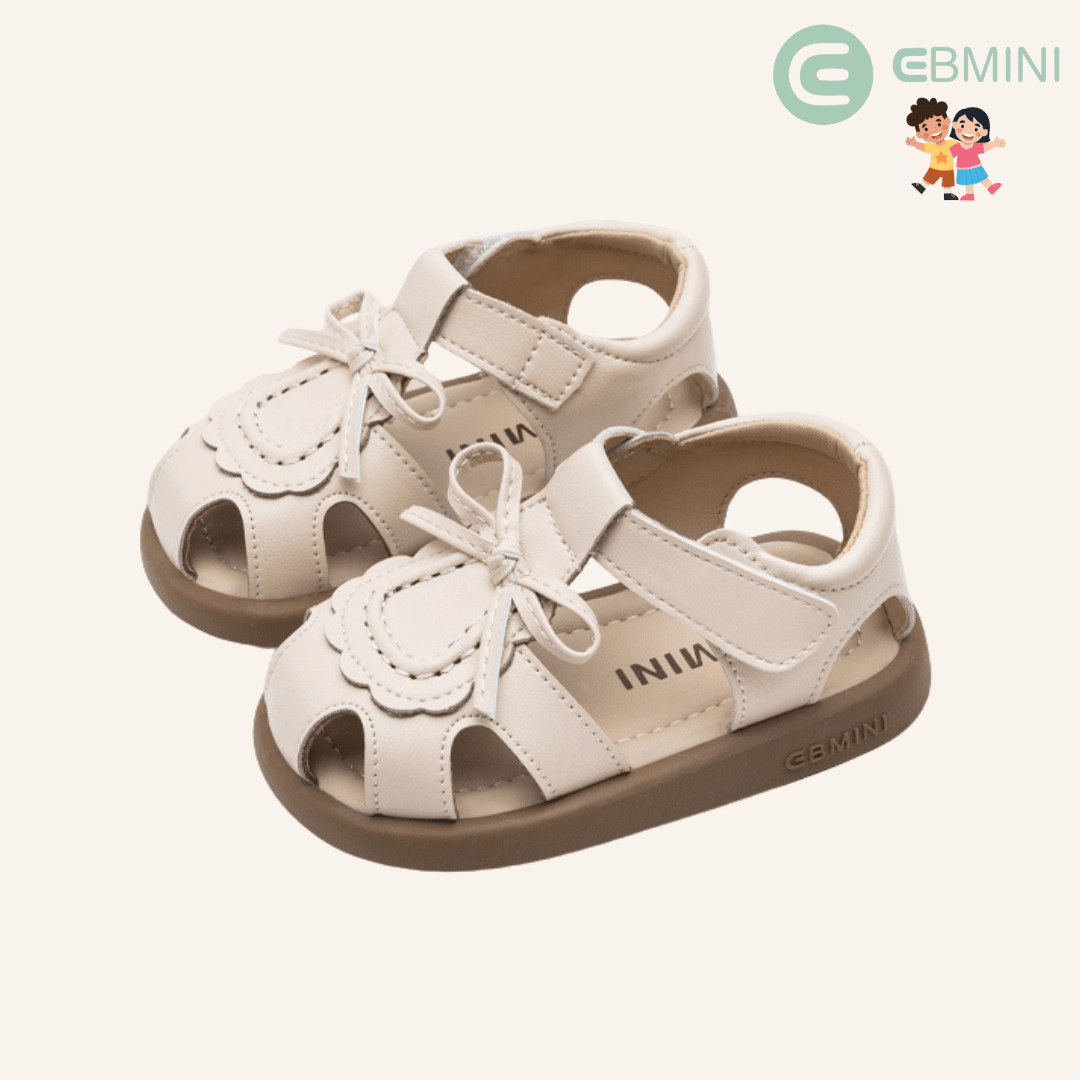 EBMINI® MARY – Ultra Lightweight Barefoot Sandals for Kids - White - 3 AU - Insole length 13 cm