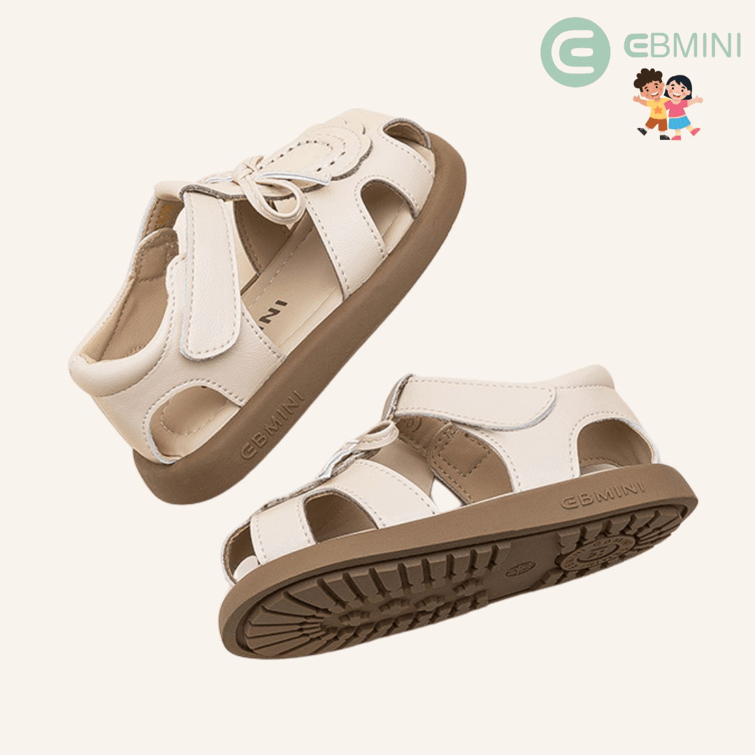 EBMINI® MARY – Ultra Lightweight Barefoot Sandals for Kids - White - 3 AU - Insole length 13 cm