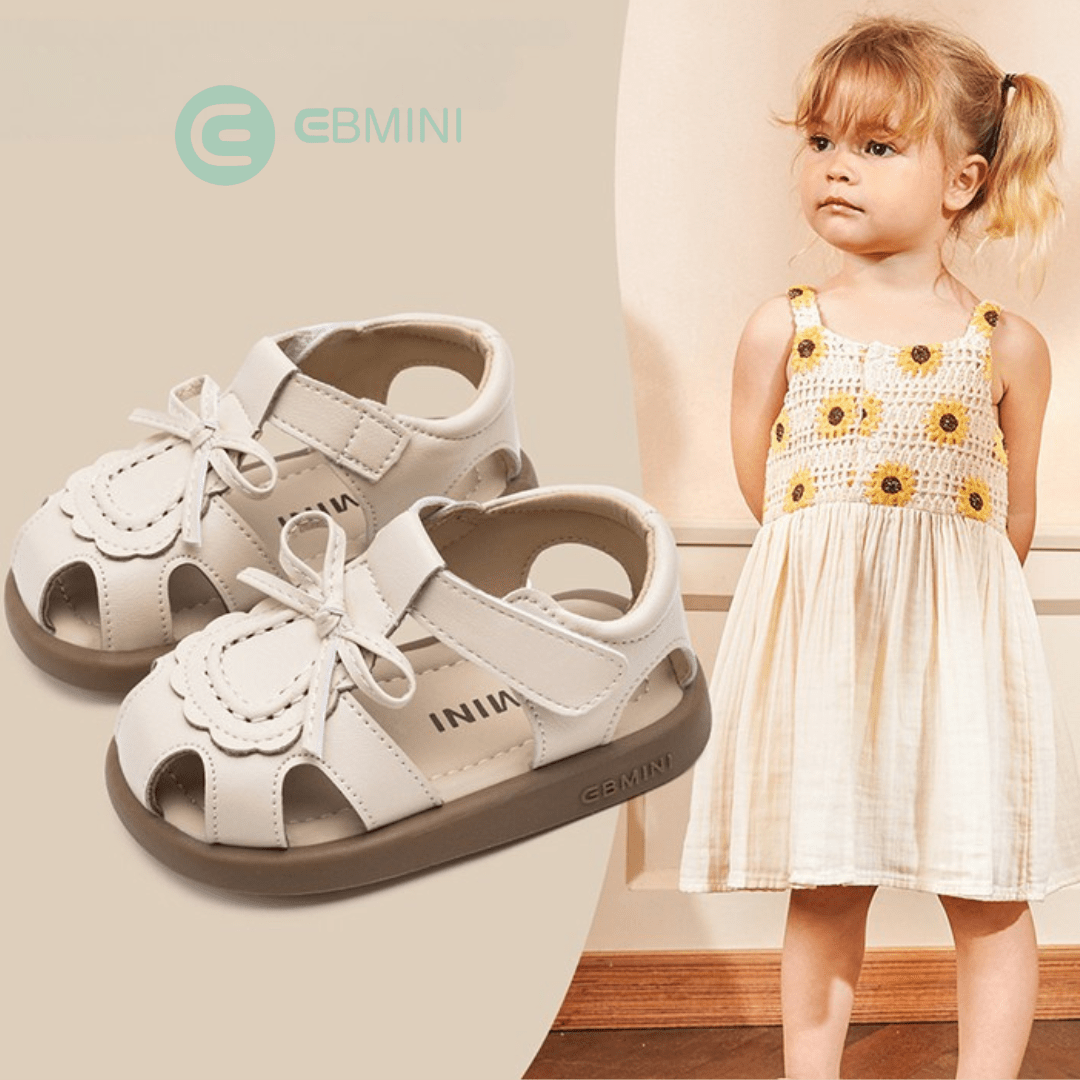 EBMINI® MARY – Ultra Lightweight Barefoot Sandals for Kids - White - 3 AU - Insole length 13 cm