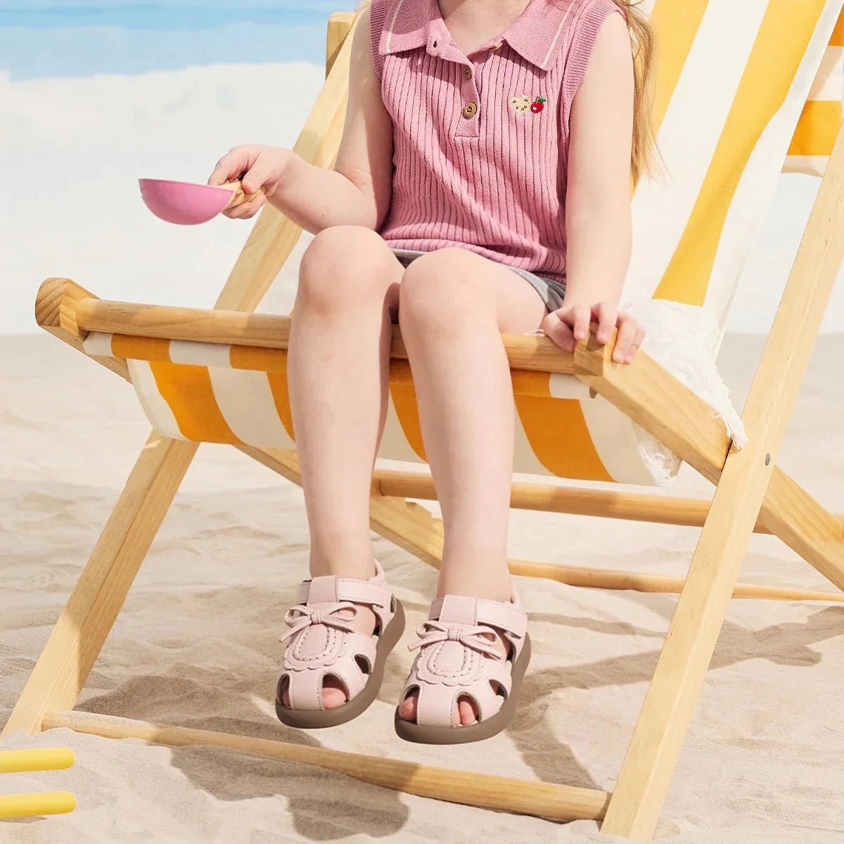 EBMINI® MARY – Ultra Lightweight Barefoot Sandals for Kids - White - 3 AU - Insole length 13 cm