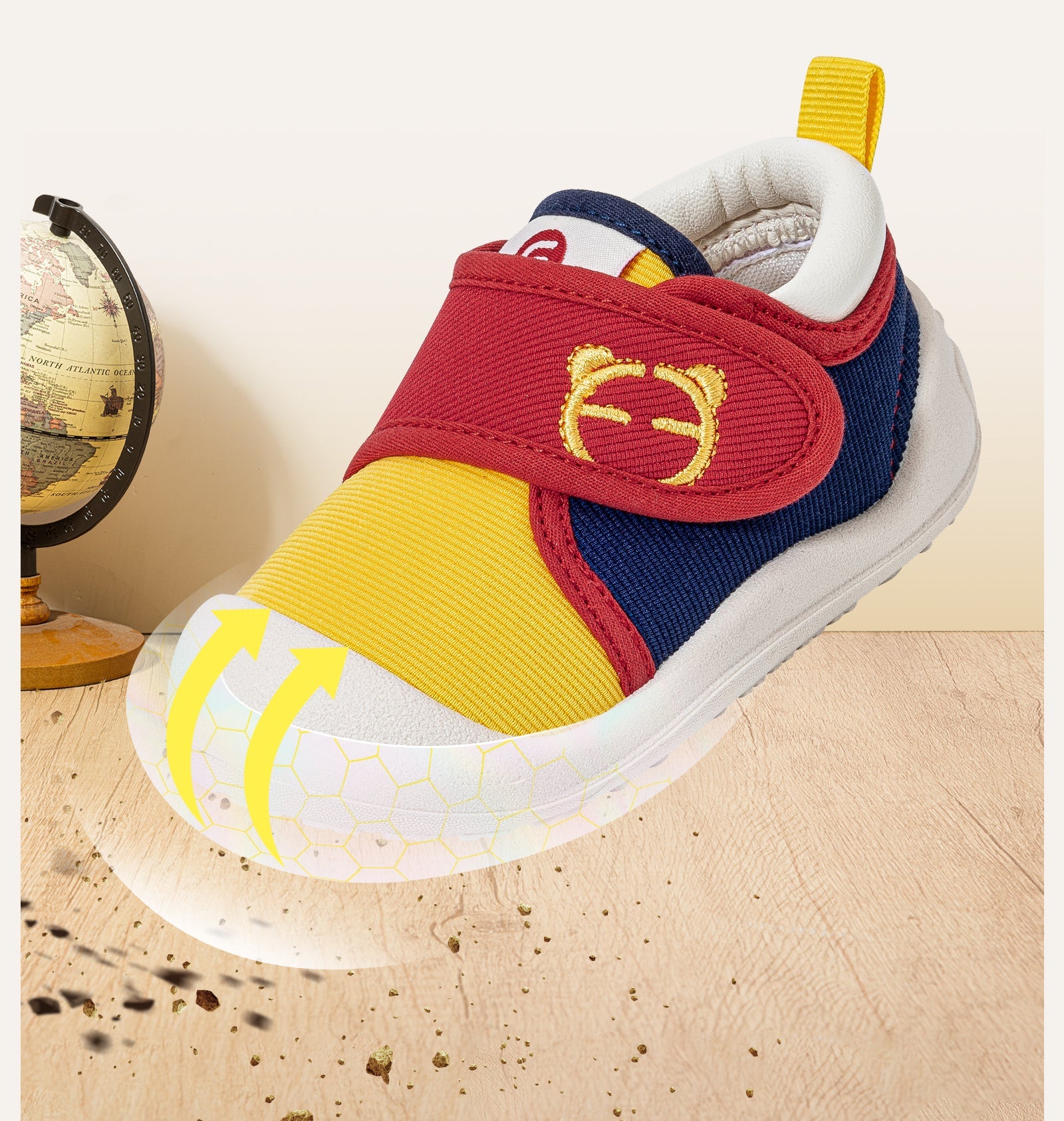 EBMINI® MAVI – Kids Barefoot Sneakers - Yellow - 4 AU - Insole length 13.3 cm