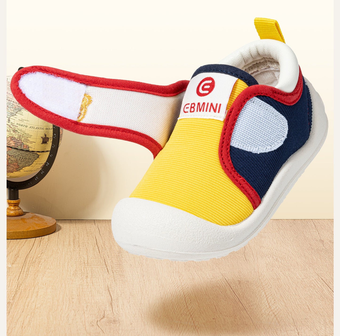 EBMINI® MAVI – Kids Barefoot Sneakers - Yellow - 4 AU - Insole length 13.3 cm