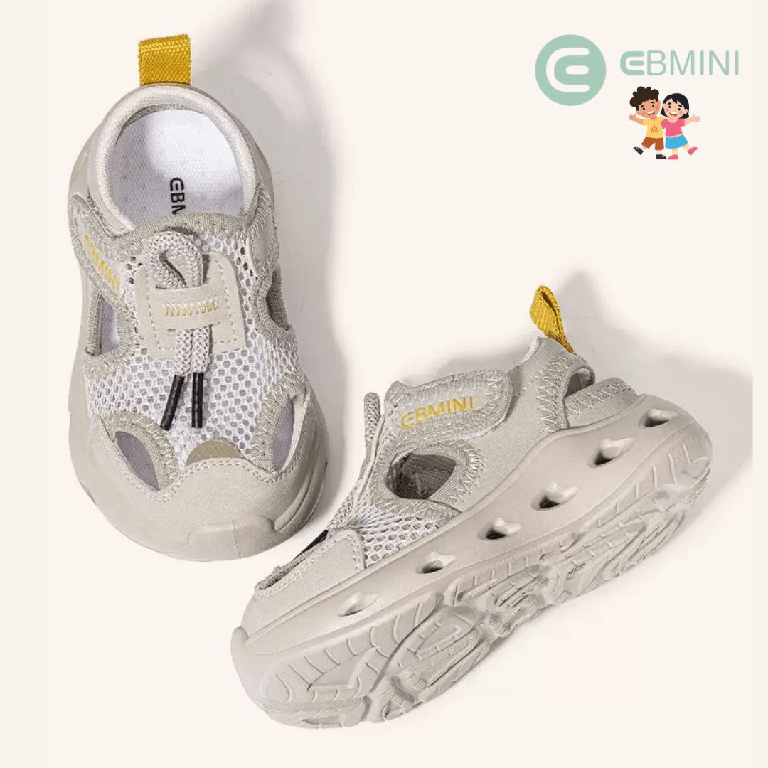 EBMINI® MON – Barefoot Sandals for Kids - Beige - 6AU - Insole length 14.5 cm