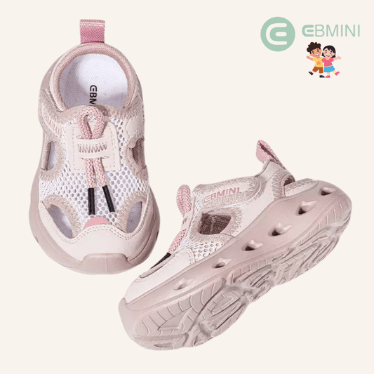 EBMINI® MON – Barefoot Sandals for Kids - Beige - 6AU - Insole length 14.5 cm