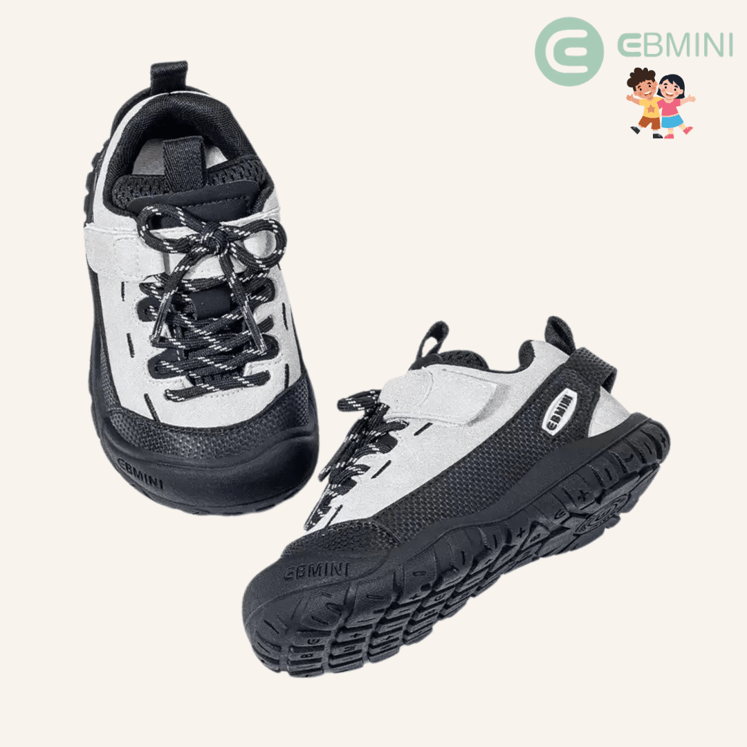 EBMINI® OTD – Waterproof Trekking Barefoot Shoes for Kids - White - 5 AU - Insole length 14 cm