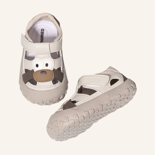 EBMINI® PLUTO – Kids Barefoot Sandals - Beige - 3 AU - Insole length 13 cm