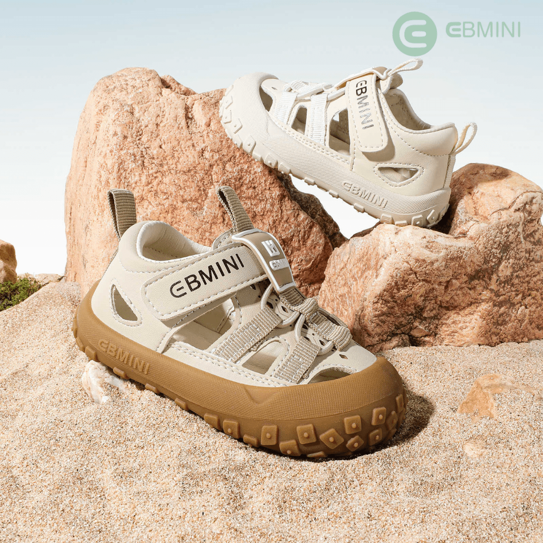 EBMINI® RIXY – Ultra Lightweight Barefoot Sandals for Kids - White - 2 AU - Insole length 12.4 cm