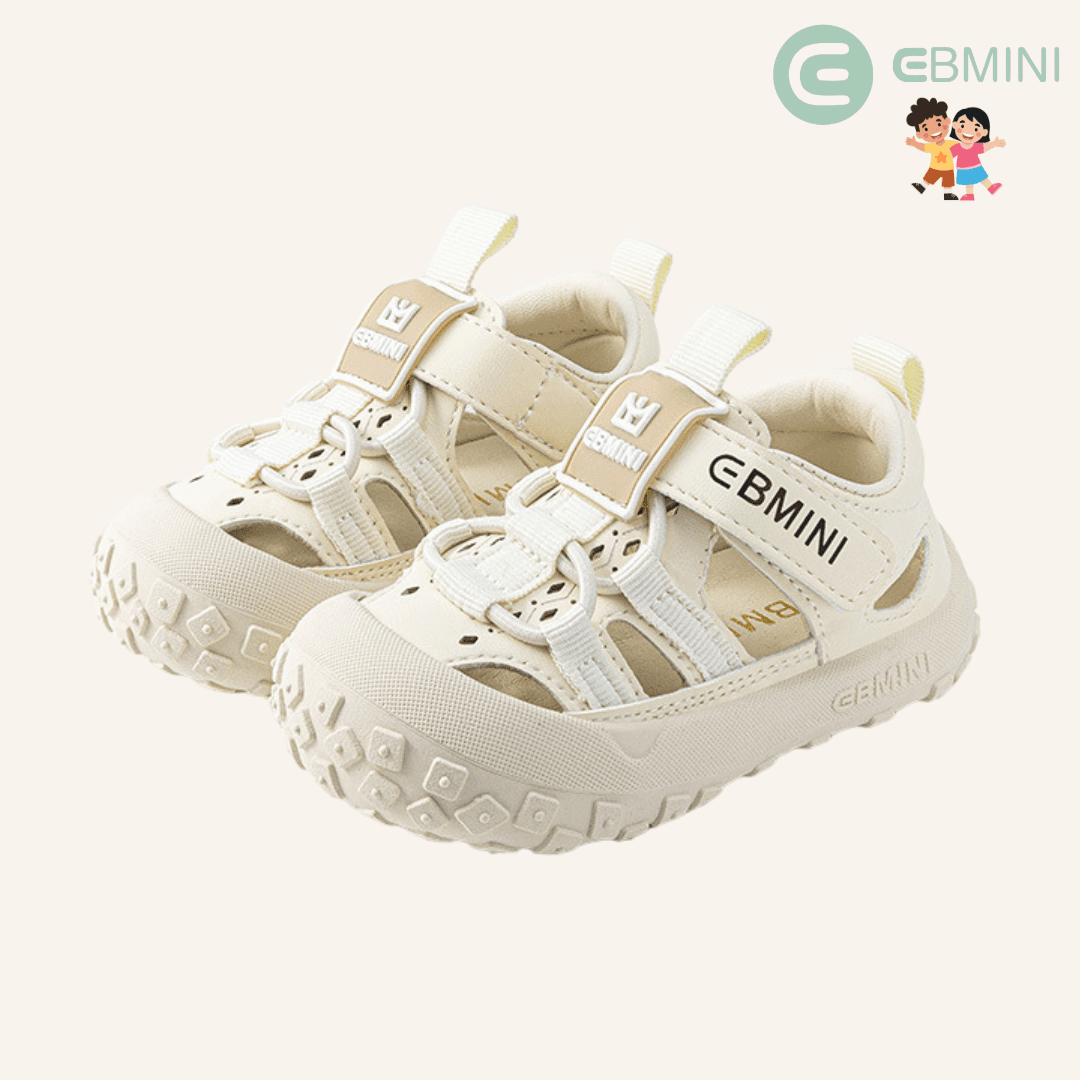 EBMINI® RIXY – Ultra Lightweight Barefoot Sandals for Kids - White - 2 AU - Insole length 12.4 cm