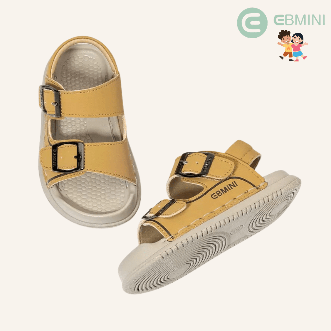 EBMINI® SAN – Ultra-Lightweight Barefoot Sandals for Kids - Yellow - 2 AU – Insole length 12.1 cm