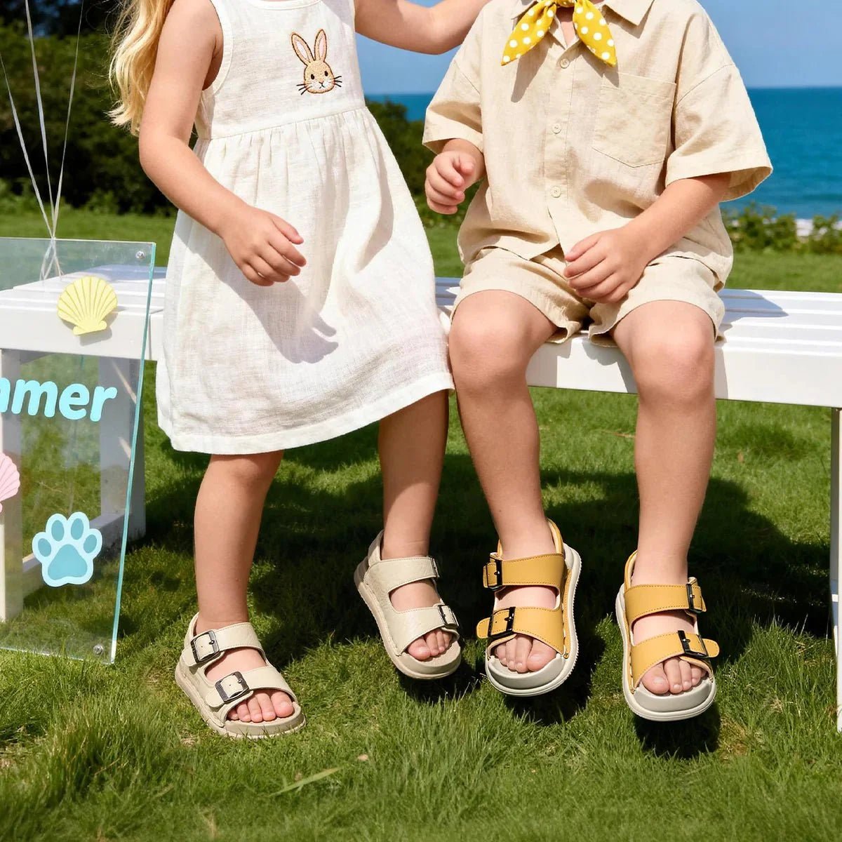 EBMINI® SAN – Ultra-Lightweight Barefoot Sandals for Kids - Yellow - 2 AU – Insole length 12.1 cm