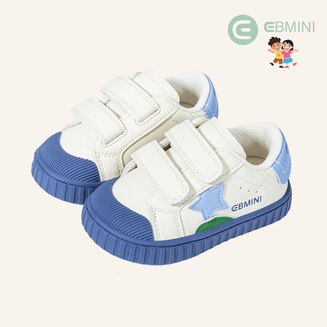 EBMINI® STE – Kids Barefoot Sneakers - White - 2 AU - Insole length 12 cm