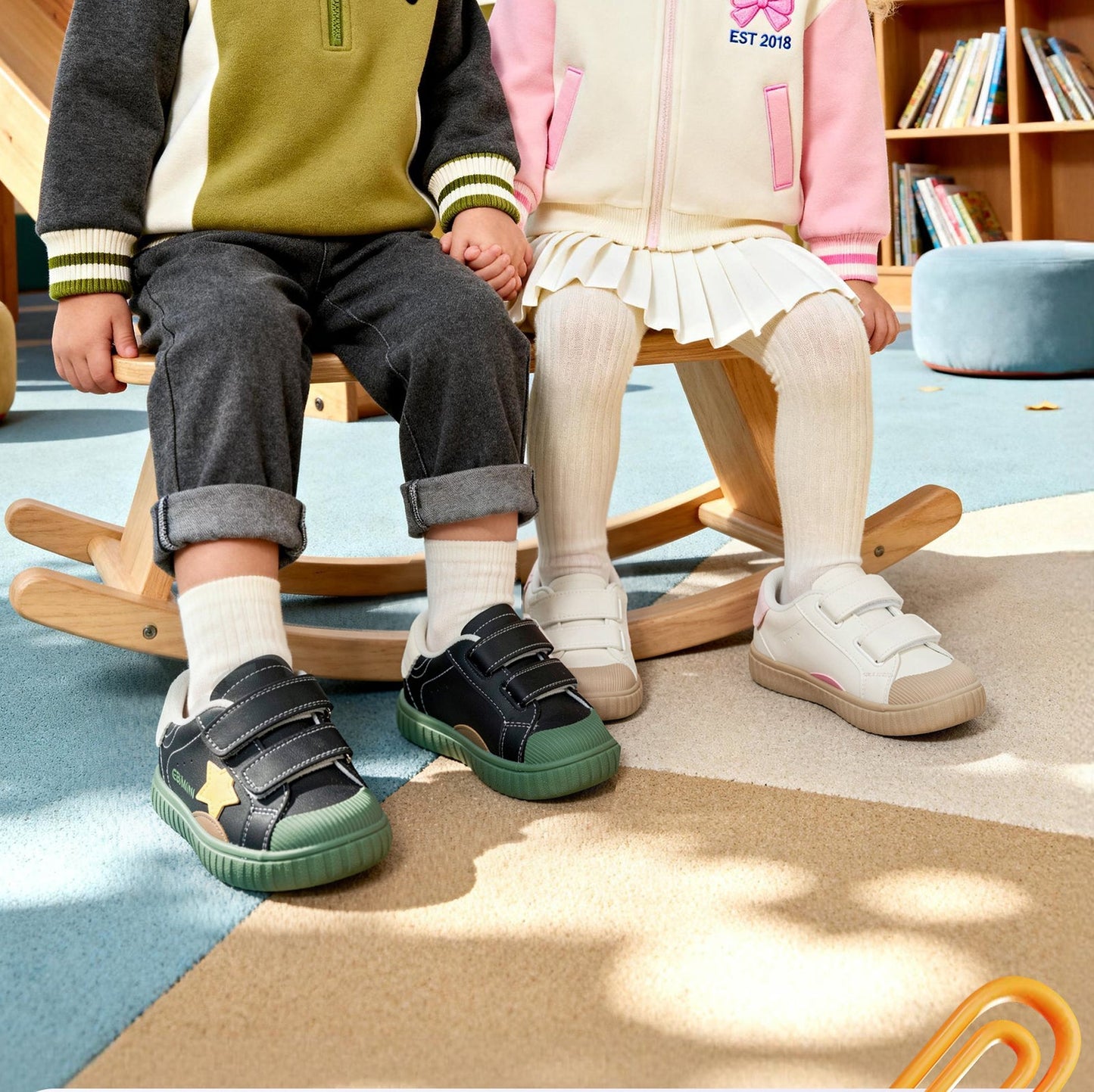 EBMINI® STE – Kids Barefoot Sneakers - White - 2 AU - Insole length 12 cm