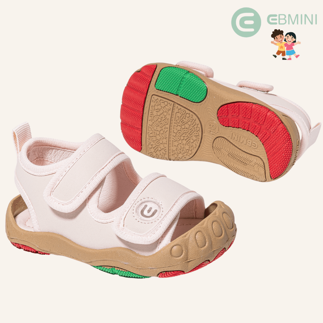 EBMINI® TRYS – Barefoot Sandals for Kids - White - 3 AU - Insole length 13 cm