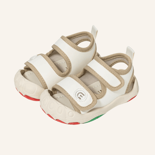 EBMINI® TRYS – Barefoot Sandals for Kids - White - 3 AU - Insole length 13 cm